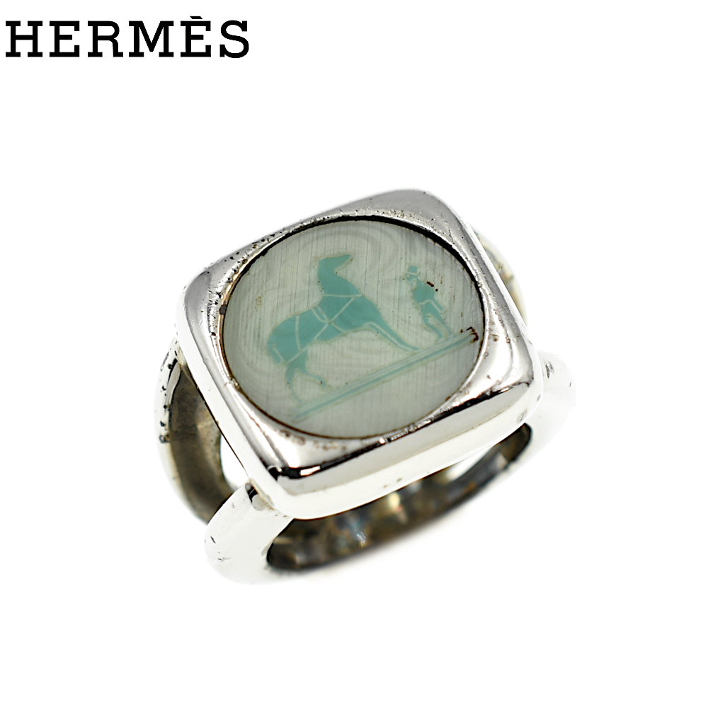 HERMES エルメス コロゾ 馬 ホース ヴィンテージ リング シルバー #50