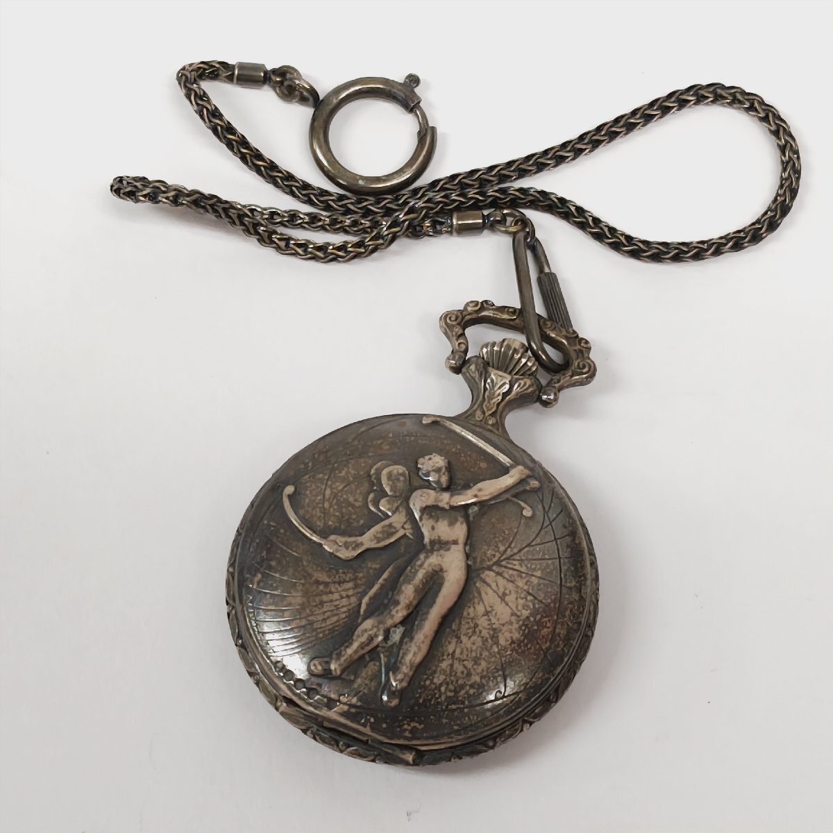 シチズン ゴルフ ポケットウォッチ 21石 手巻き 懐中時計 シルバー