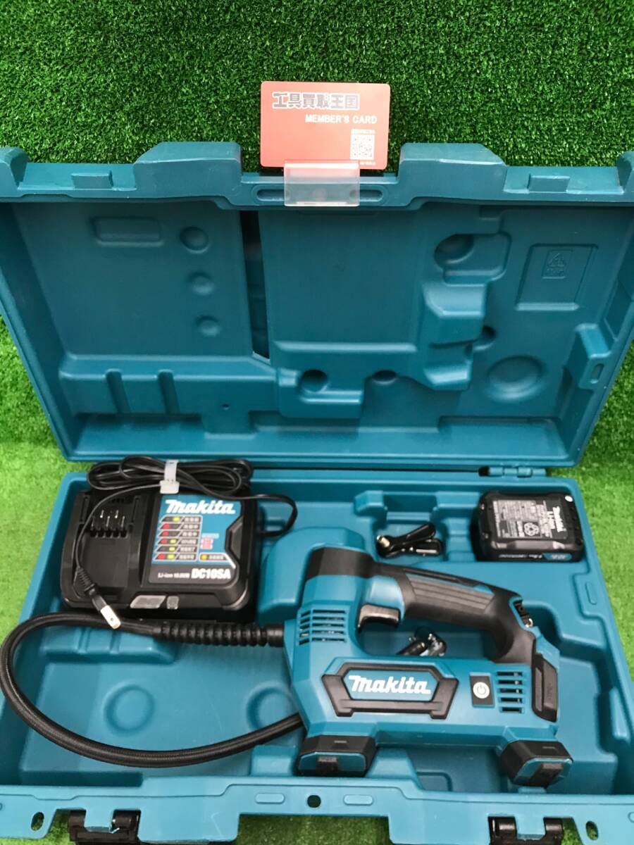 【中古品】★makita(マキタ) 10.8v充電式空気入れ (1.5Ahバッテリx1/充電器/ケース) MP100DSH　ITNK0ILEOCK0