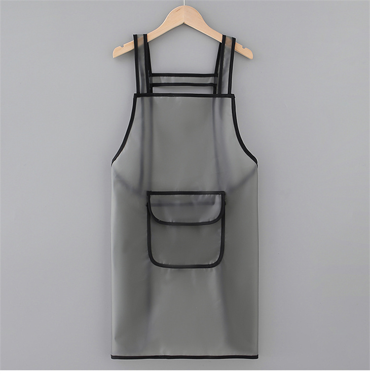新品 / クリア エプロン 防水 防油 /ブラック