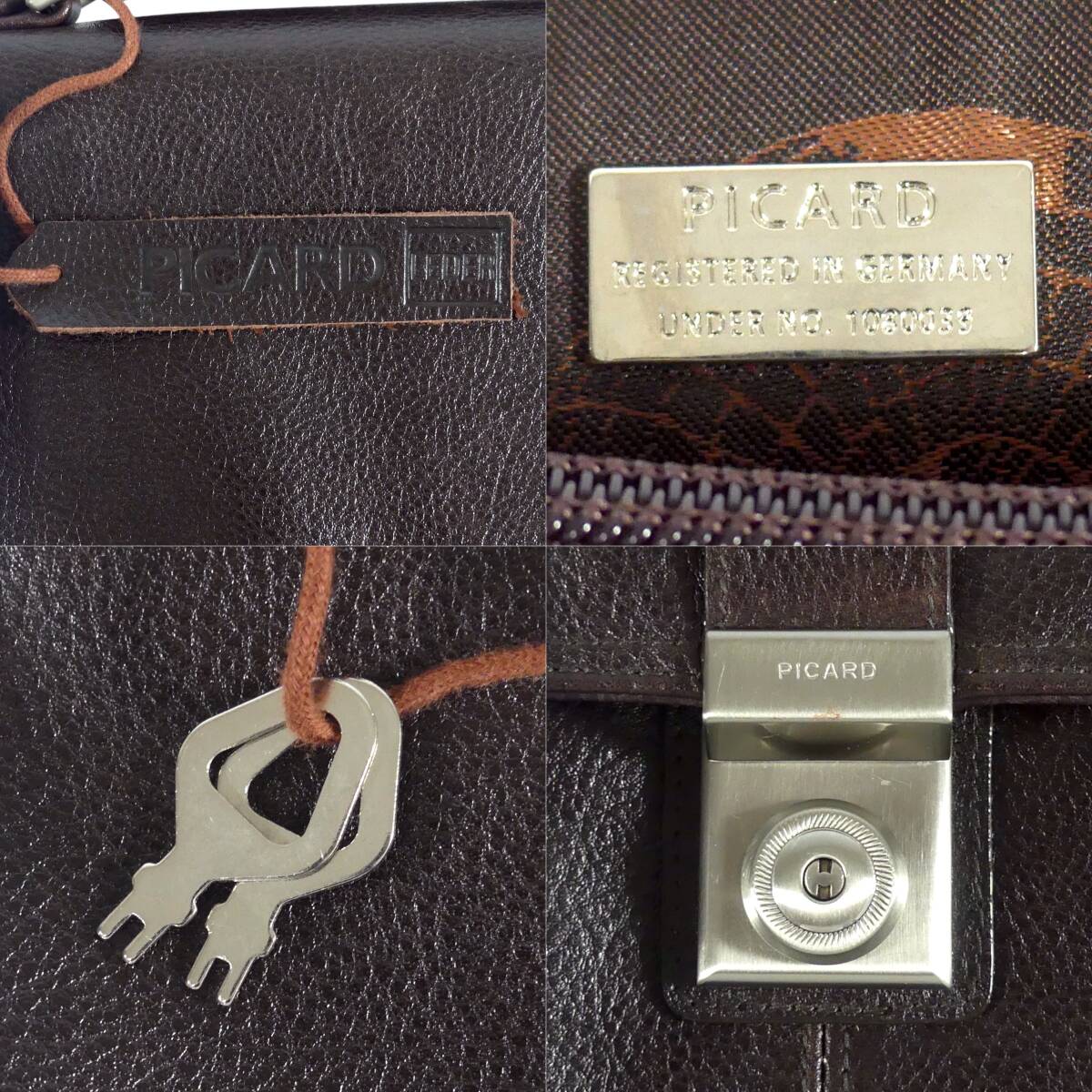 即決 PICARD オールレザービジネスバッグ ピカード メンズ 茶 即決 PICARD オールレザービジネスバッグ ピカード メンズ 茶