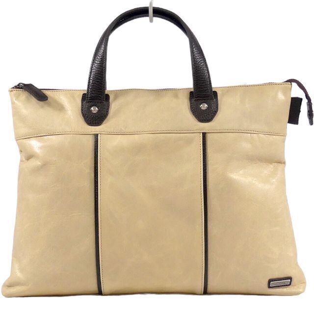 即決★SAMANTHA KINGZ★オールレザービジネスバッグ サマンサキングズ メンズ ベージュ 本革 ブリーフケース 本皮 通勤 カバン 出張 かばん_画像2