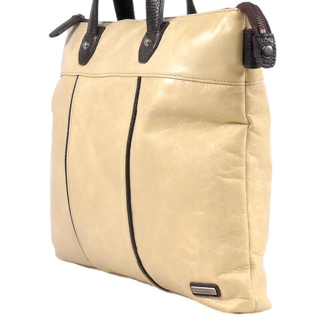 即決★SAMANTHA KINGZ★オールレザービジネスバッグ サマンサキングズ メンズ ベージュ 本革 ブリーフケース 本皮 通勤 カバン 出張 かばん_画像5