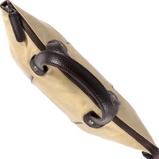 即決★SAMANTHA KINGZ★オールレザービジネスバッグ サマンサキングズ メンズ ベージュ 本革 ブリーフケース 本皮 通勤 カバン 出張 かばん_画像7