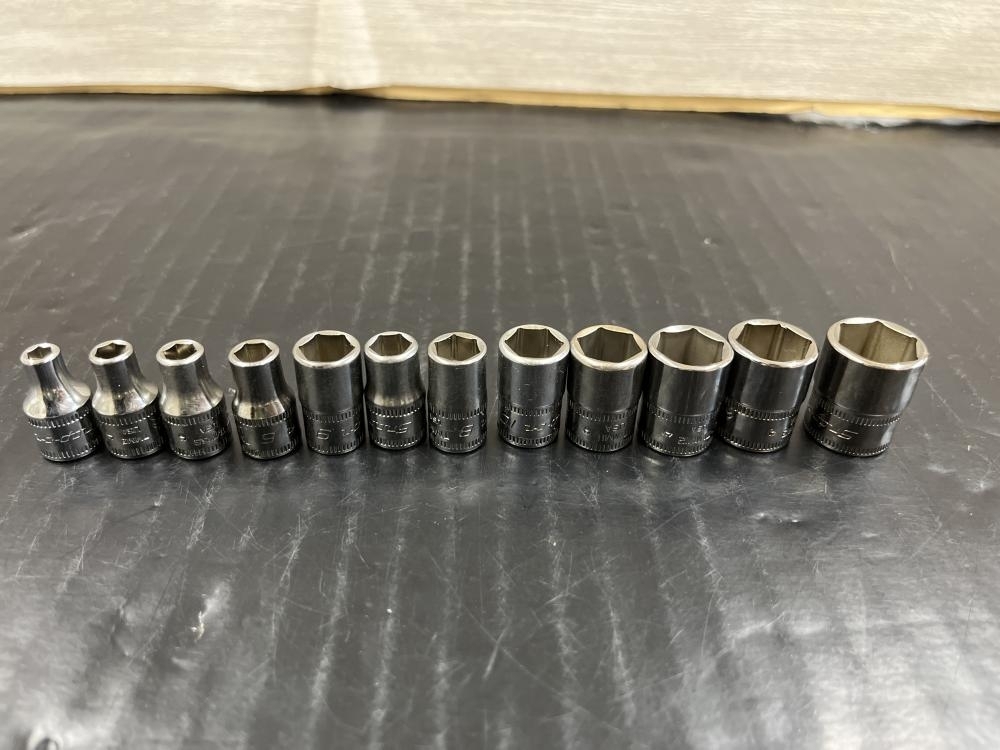 015●おすすめ商品●Snap-on スナップオン 1/4シャローソケット TMM4~14 ※12点セット