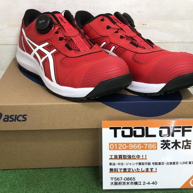 015●未使用品・即決価格●アシックス ASICS 安全靴 25.0cm WINJOB CP219 BOA クラシックレッド/ホワイト