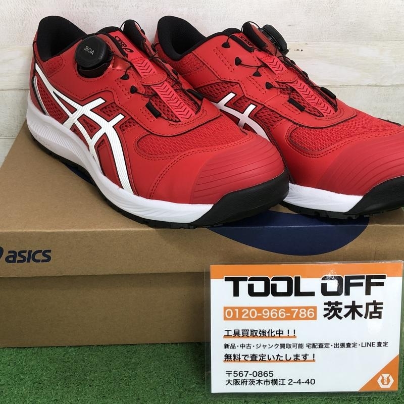 015●未使用品・即決価格●アシックス ASICS 安全靴 27.0cm WINJOB CP219 BOA クラシックレッド/ホワイト