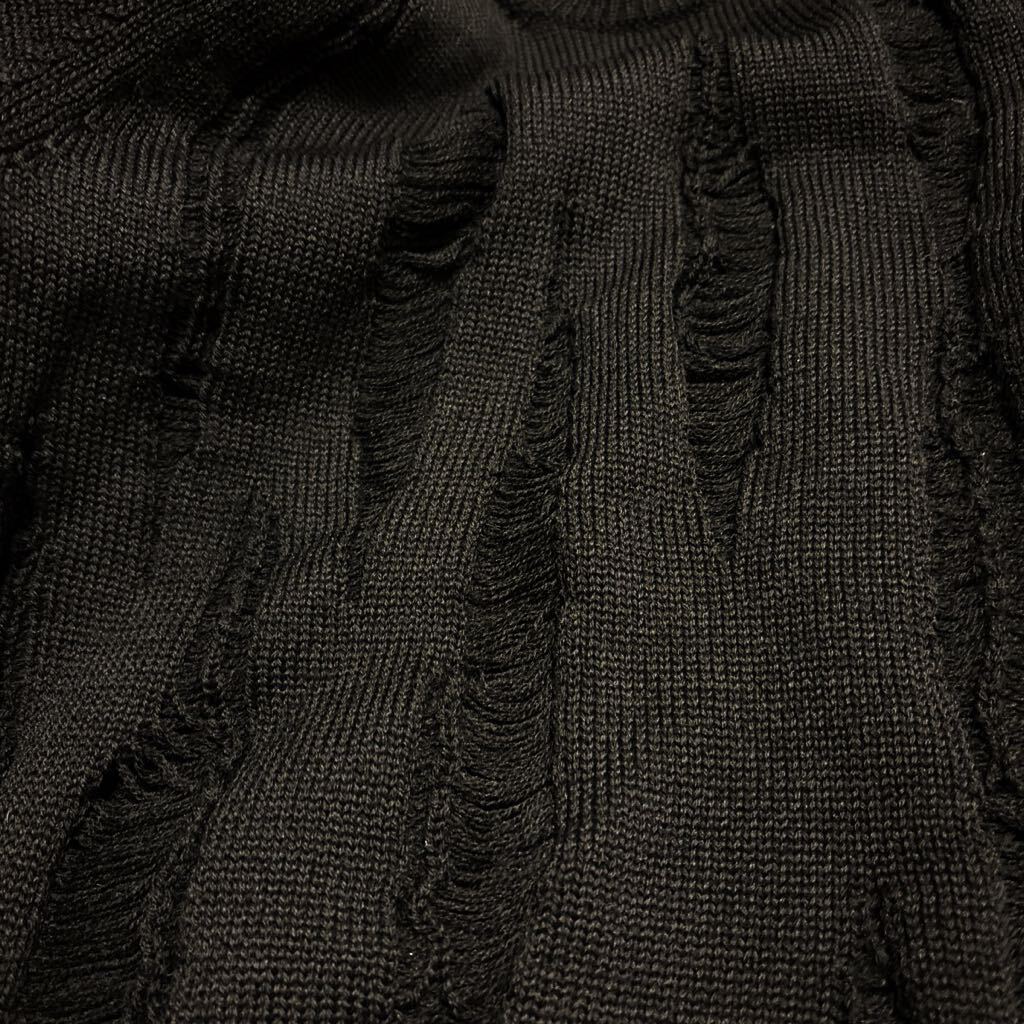 美品 HOMME DEUX COMME des GARCONS ダメージ加工 ニット 美品 HOMME DEUX COMME des GARCONS ダメージ加工 ニット
