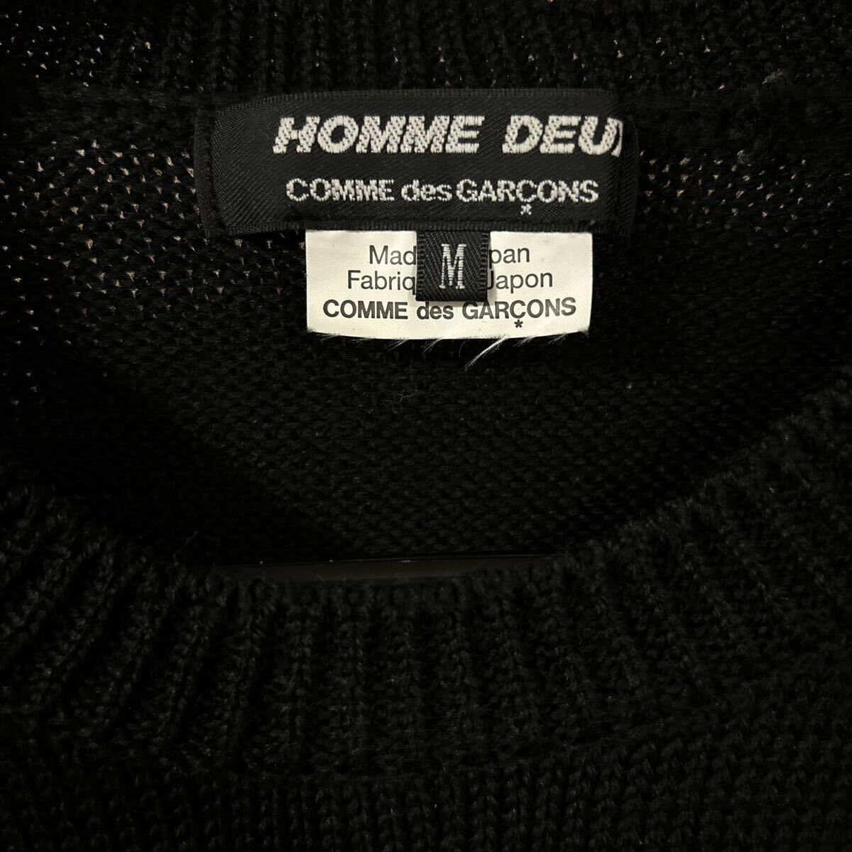 美品 HOMME DEUX COMME des GARCONS ダメージ加工 ニット 美品 HOMME DEUX COMME des GARCONS ダメージ加工 ニット