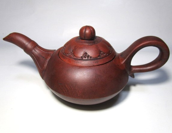稀少 古玩☆中国 朱泥 紫泥 茶壺 急須 茶注 陶印 蓮華紋 稀少 古玩☆中国 朱泥 紫泥 茶壺 急須 茶注 陶印 蓮華紋