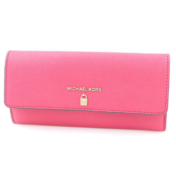 マイケルコース MICHAEL KORS ピンク レザー 長財布 レディース マイケルコース MICHAEL KORS ピンク レザー 長財布 レディース