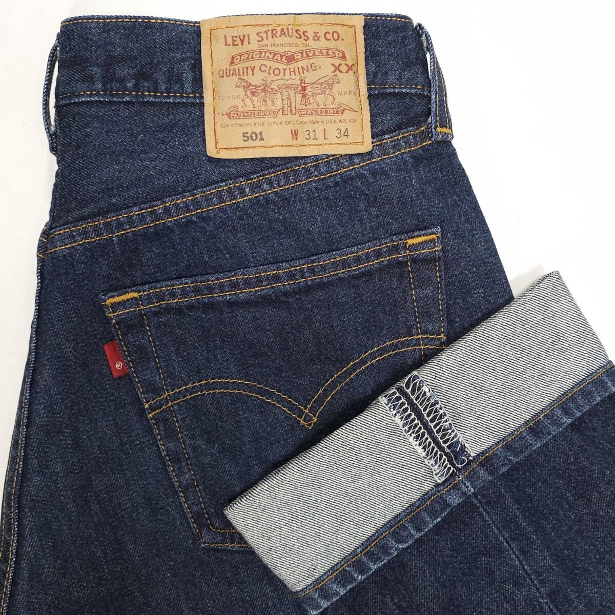 USAアメリカ製Levi'sリーバイス 501ヴィンテージ濃紺デニム USAアメリカ製Levi'sリーバイス 501ヴィンテージ濃紺デニム