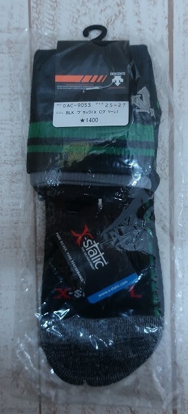 6-4969A/未使用品 デサントX-STATIC ソックス 靴下 DESCENTE 25-27cm