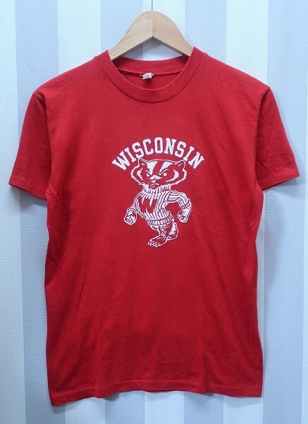 2-8736A/VELVA SHEEN WISCONSIN 半袖Tシャツ USA製 ベルバシーン ビンテージ 送料200円