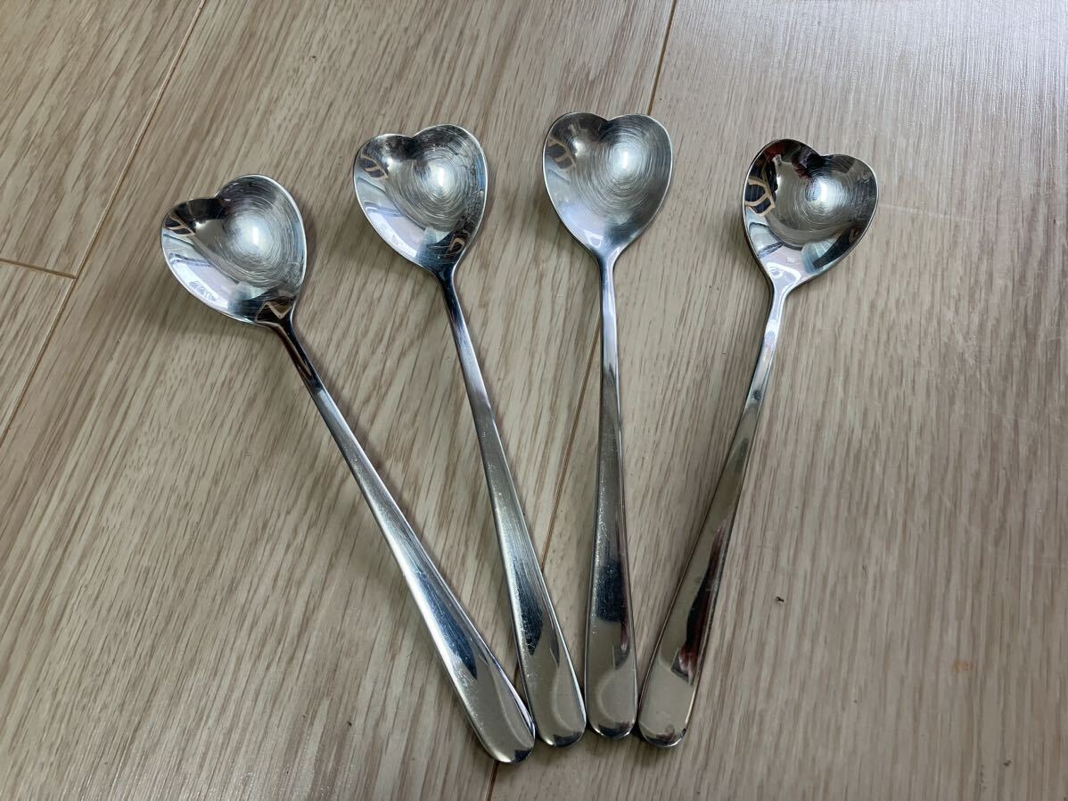 アレッシィ ハート型 アイスクリームスプーン 4本　ビッグラブ ALESSI Big Love