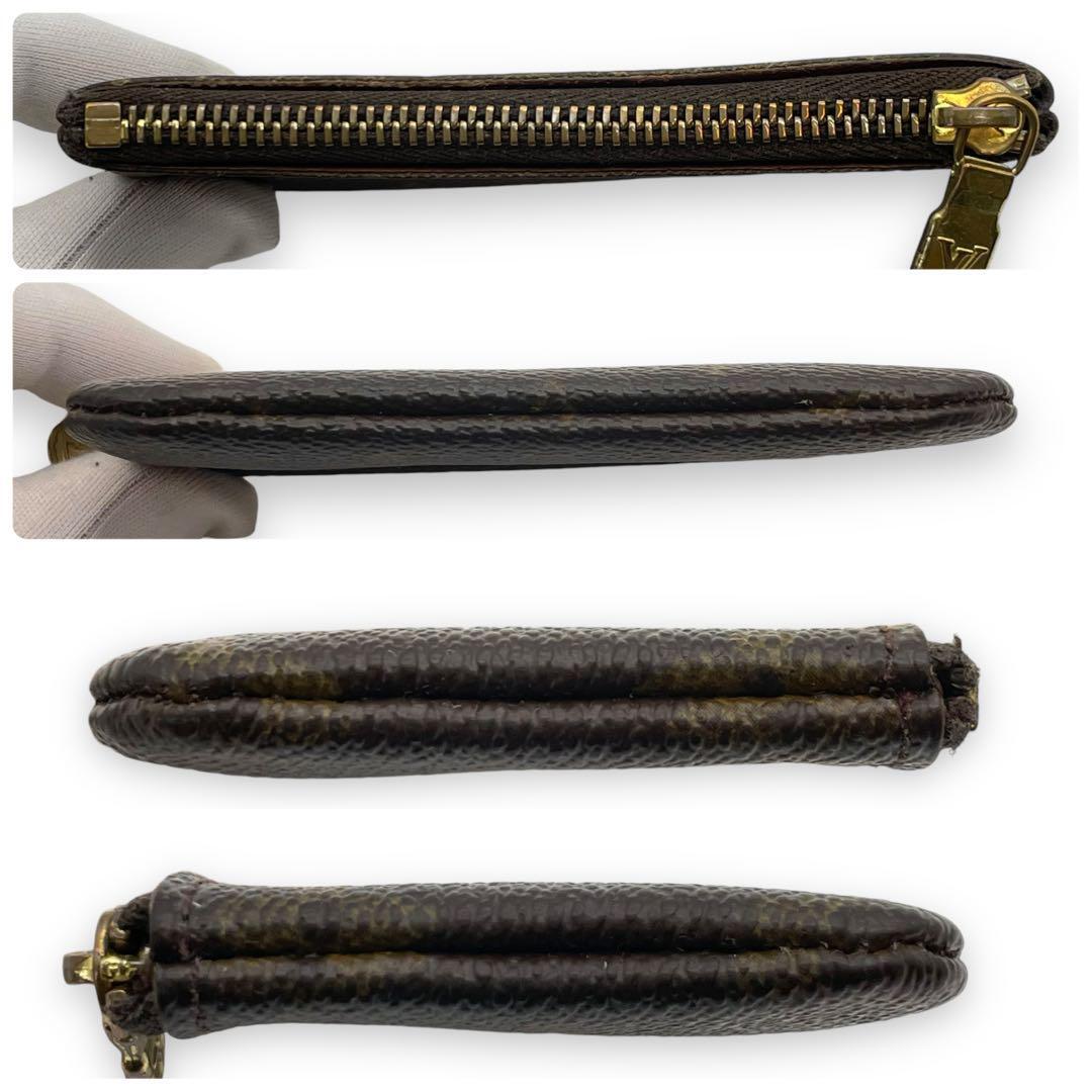 ルイヴィトン ケース ポシェット クレ モノグラム 小銭入れ 財布 茶 LOUIS VUITTON ルイ・ヴィトン ポシェット・クレ モノグラム