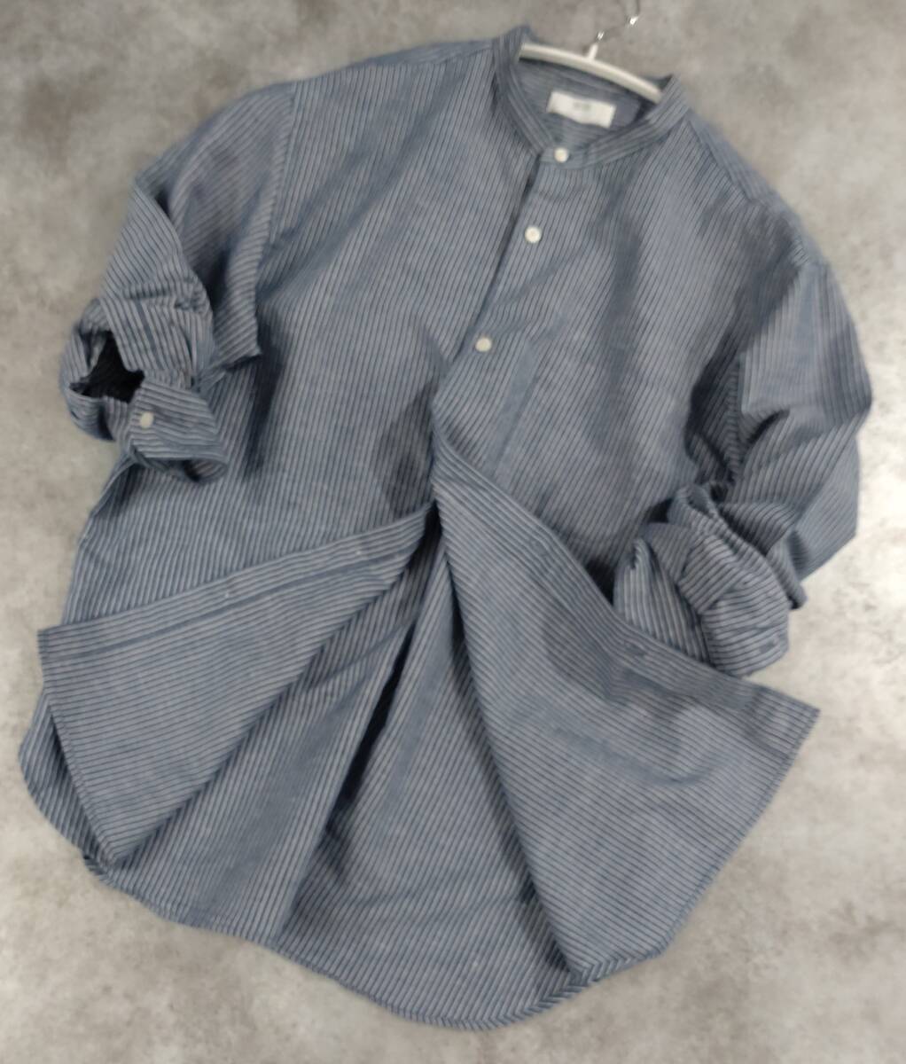 ♪ファストファッションブランド♪　ユニクロ/UNIQLO♪　メンズ　長袖シャツ♪　ストライプ柄シャツ♪