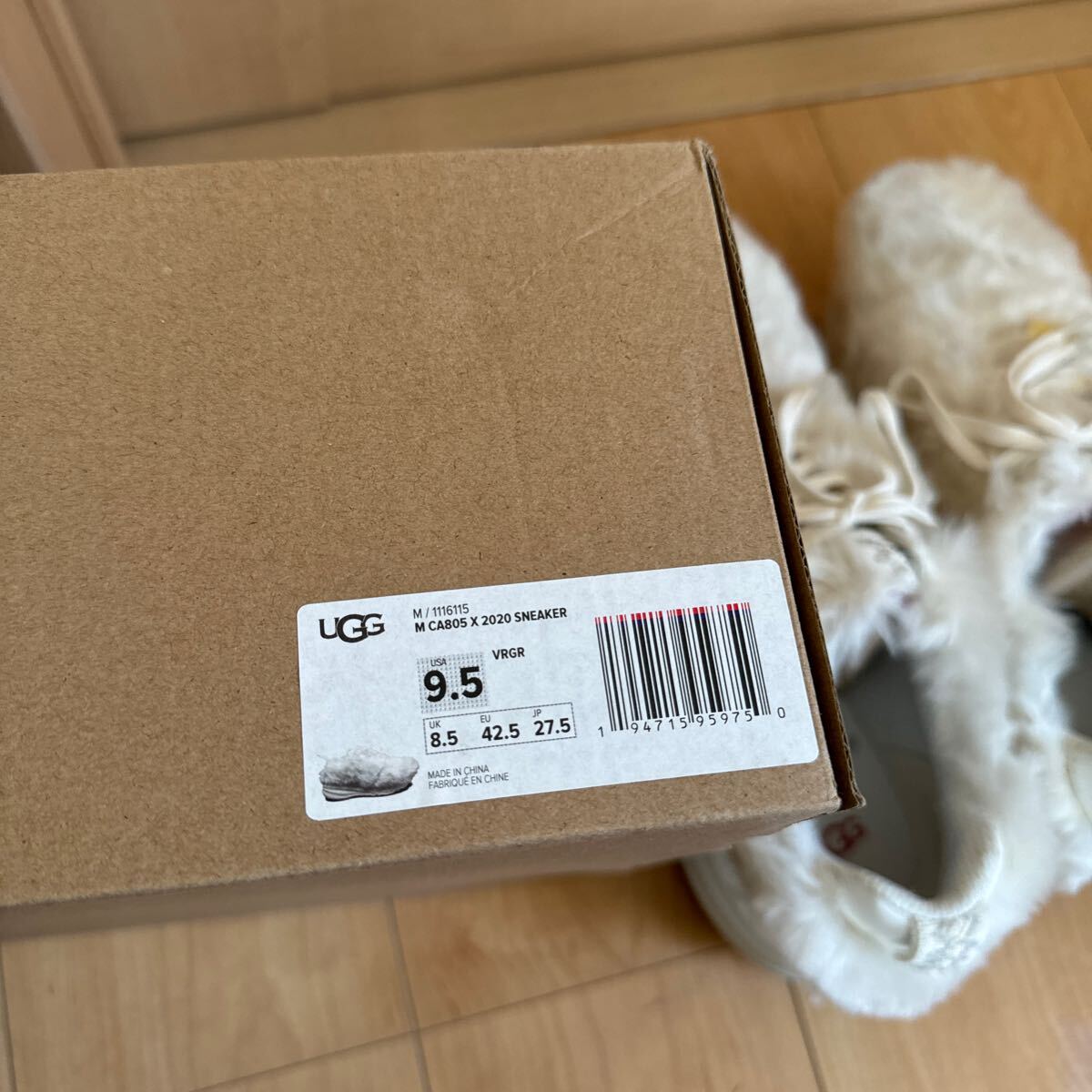スニーカー UGG x atmos CA805 x 2020 Sneaker 【SP】 1116115-VRGR 9.5 白 フラットシューズ ホワイト 