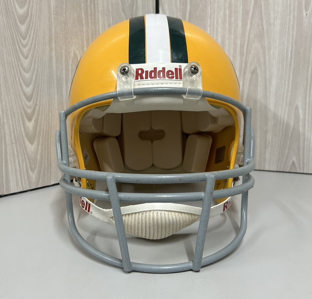 ★[240927-7MA]【現状品】《ヘルメット》NFL/GREENBAY PACKERS/Riddel/グリーンベイ・パッカーズ/アメフト/リデル/フットボール