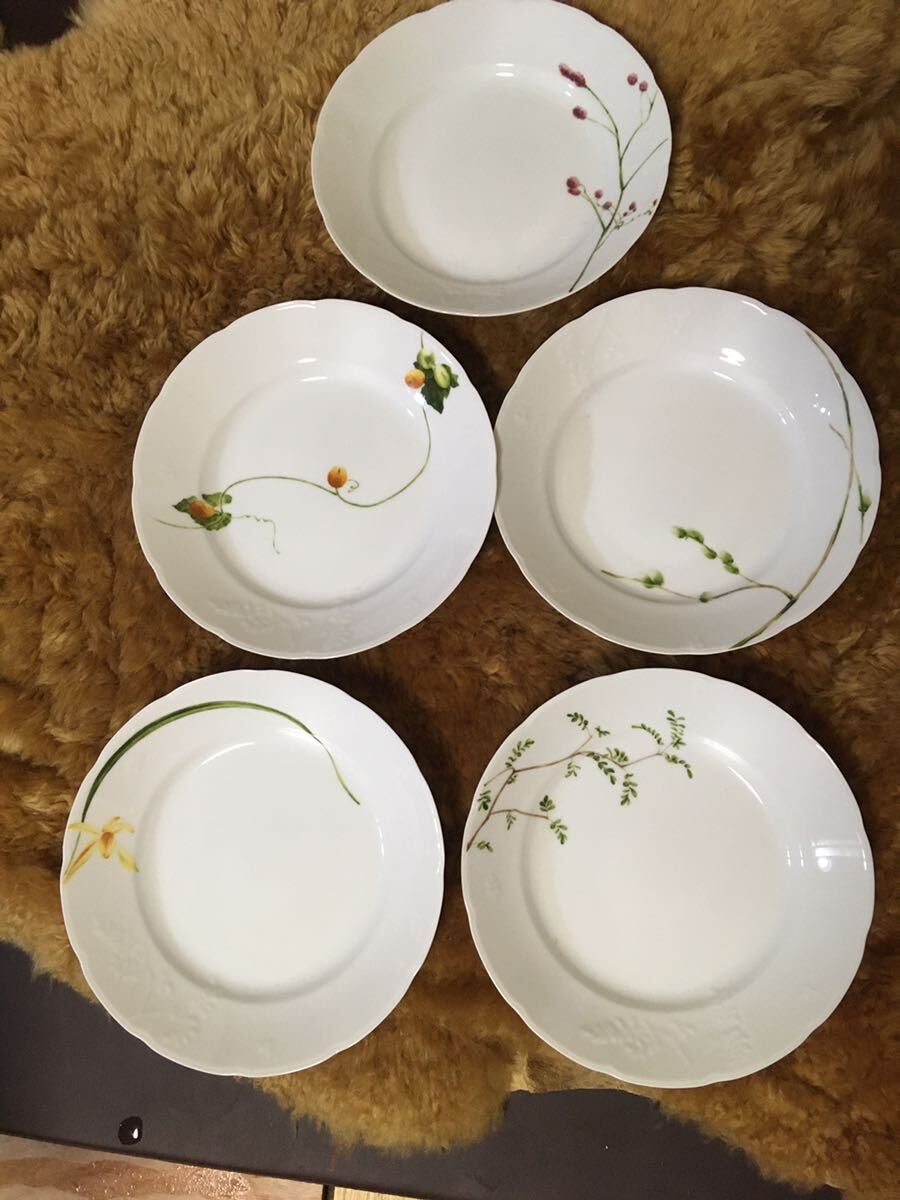 鳴海製陶　narumi 22cm お皿5枚セット