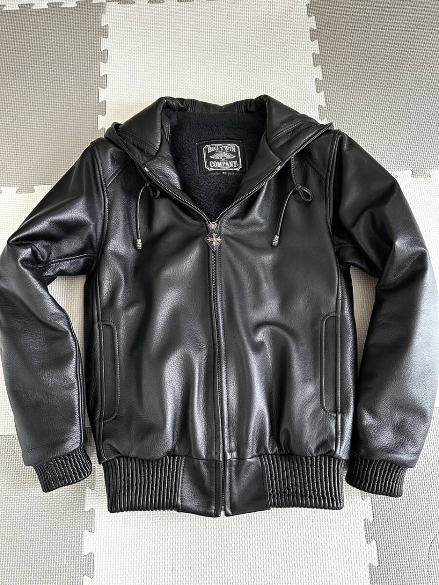 BIG TWIN ビッグツイン BIGTWIN フード付きオールレザー BIG TWIN ビッグツイン BIGTWIN フード付きオールレザー