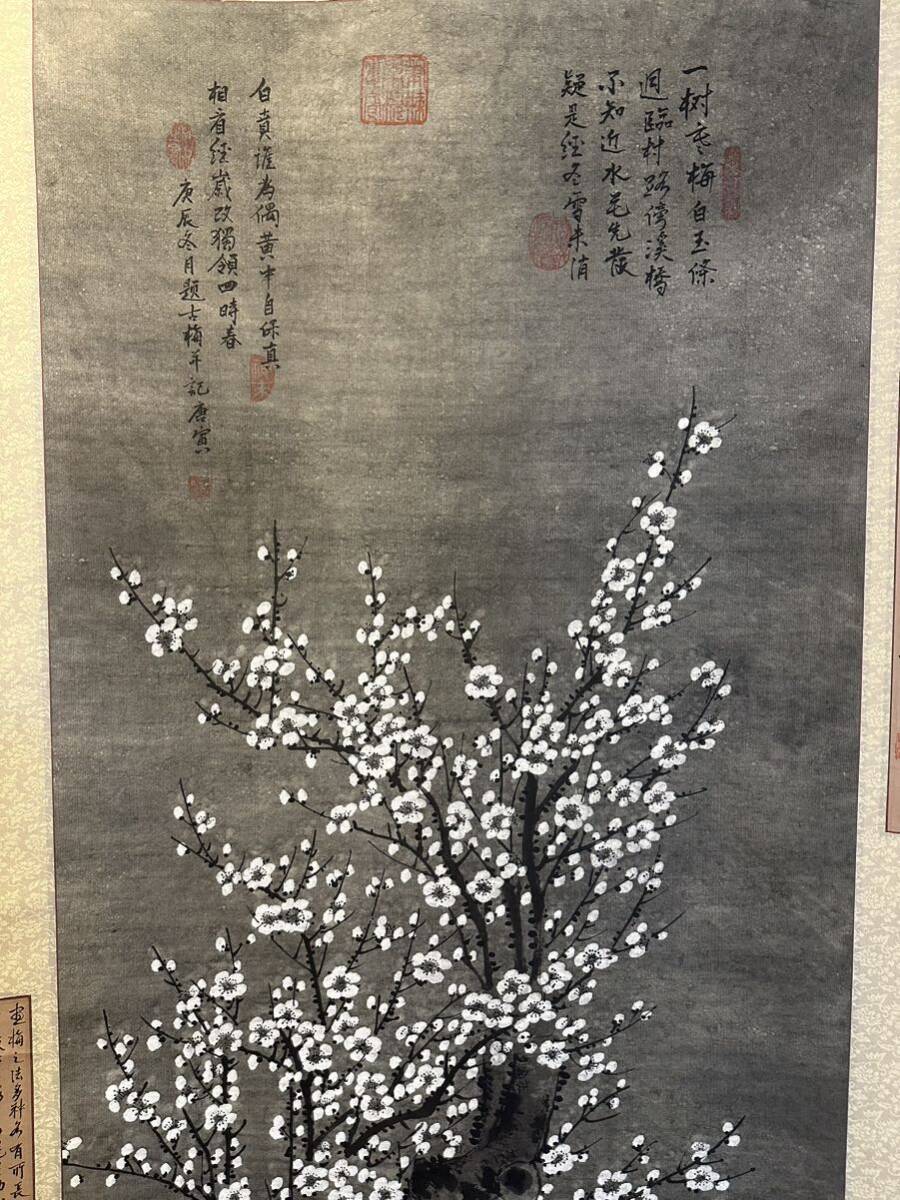 真作 唐寅 伯虎 「梅花之図」 古い掛け軸 掛軸 肉筆 紙本 中国画 真作 唐寅 伯虎 「梅花之図」 古い掛け軸 掛軸 肉筆 紙本 中国画