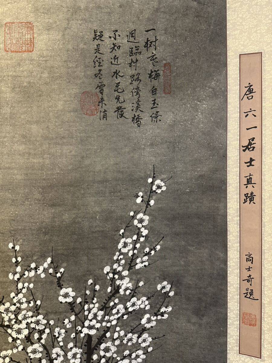 真作 唐寅 伯虎 「梅花之図」 古い掛け軸 掛軸 肉筆 紙本 中国画 真作 唐寅 伯虎 「梅花之図」 古い掛け軸 掛軸 肉筆 紙本 中国画