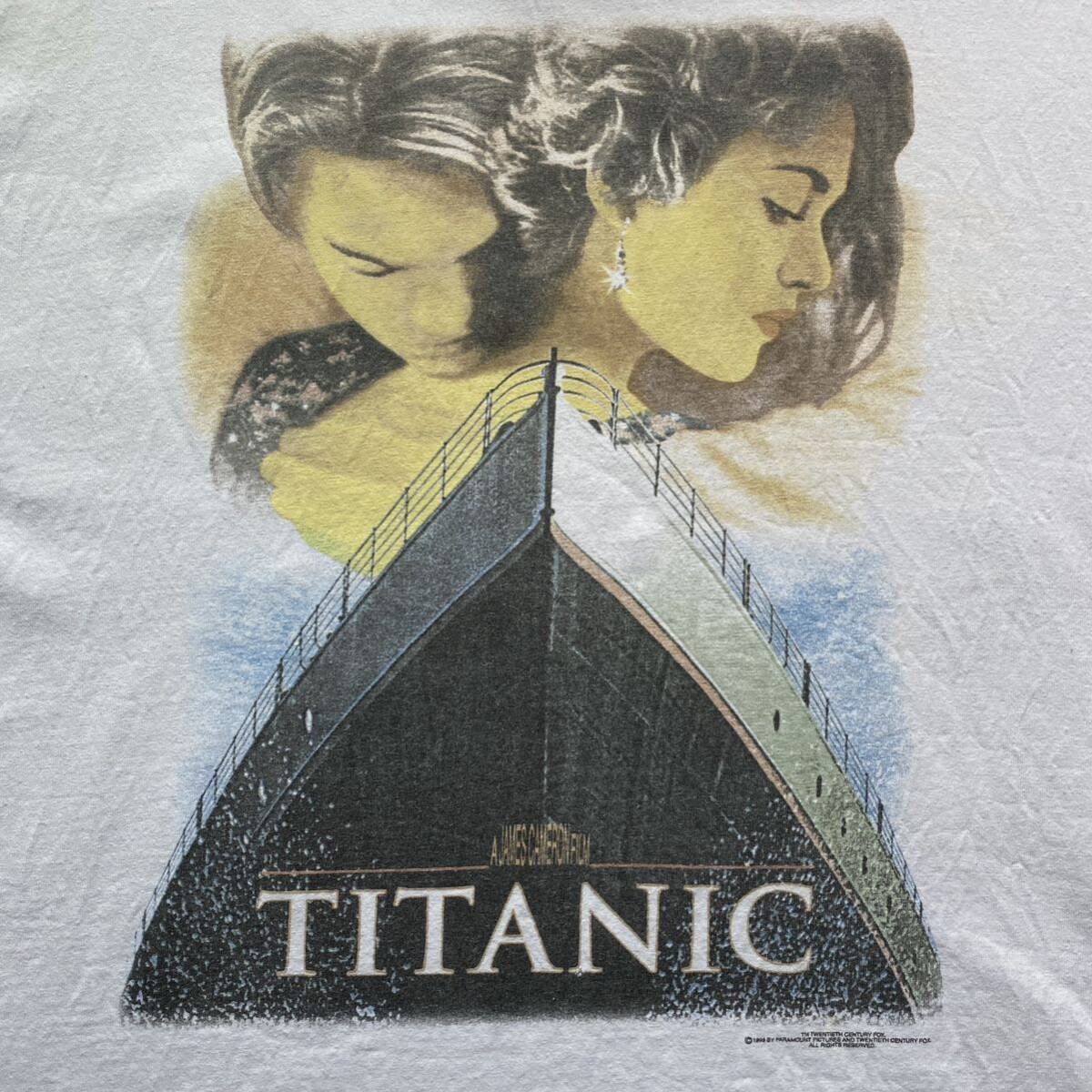 古着 Vintage 90s Titanic Tee XL White タイタニック Tシャツ 古着 Vintage 90s Titanic Tee XL White タイタニック Tシャツ