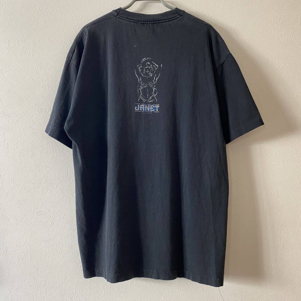 古着 90s Janet Jackson Velvet Rope Tour Tee XL Black 古着 90s Janet Jackson Velvet Rope Tour Tee XL Black