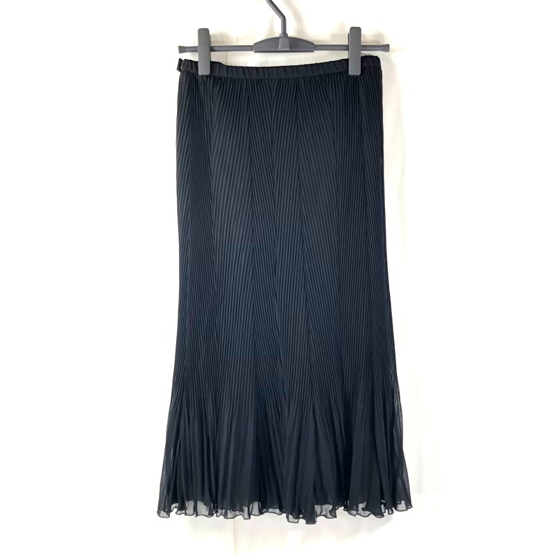 ハナエモリ HANAE MORI スカート プリーツ ロング タグ付き 黒 Mサイズ 878372
