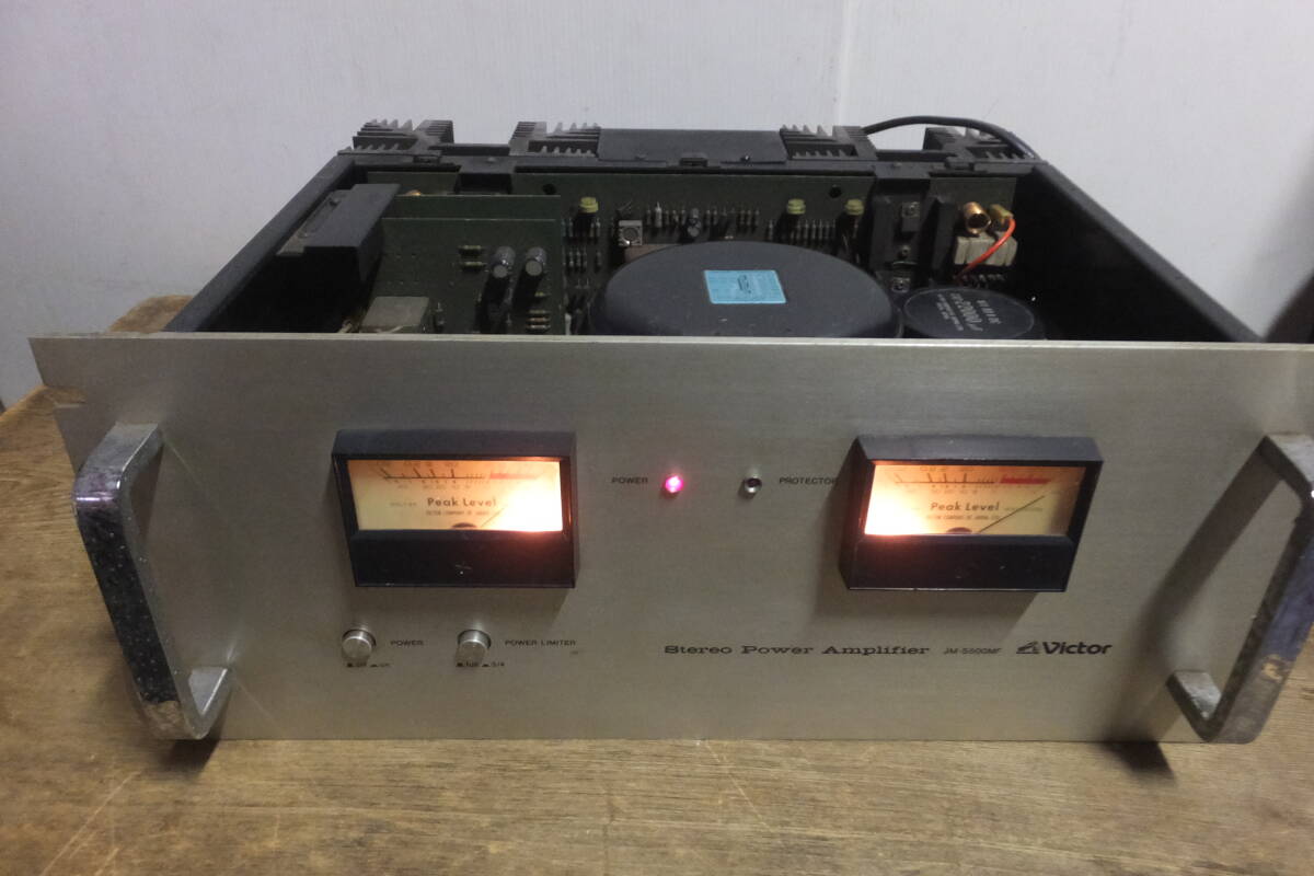 ■ こ-385　ビクター　パワーアンプ 通電OK 中古 JM-S500MF パーツ シリアルNo.06400000 日本製 ※約寸:高20cm 幅48cm 奥40cm 重さ23.2kg