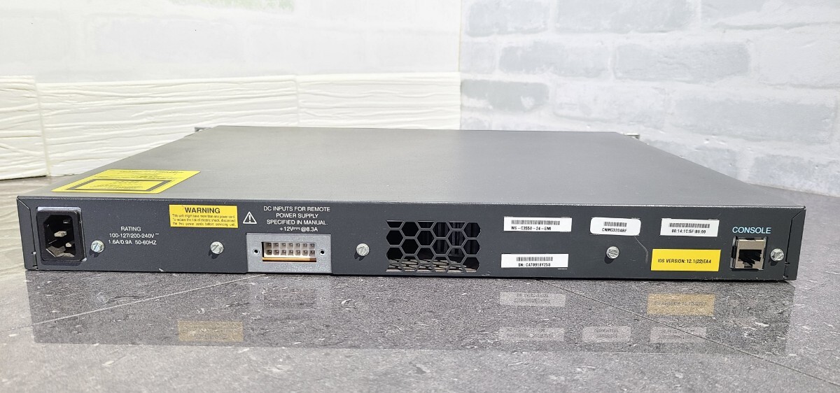 [ текущее состояние товар ] труба 1F31 CISCO Catalyst 3550 SERIES SWITCH/WS-C3550-24-EMIi-sa сеть переключатель электризация OK