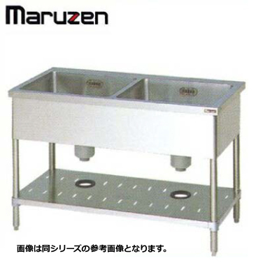 新品 送料無料 マルゼン シンク 業務用 ステンレス BG無 2槽 SUS304 BS2X-127N