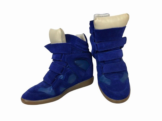 ISABEL MARANT / イザベル・マラン スニーカー インヒール ベルクロ ハイカット 約24.5cm レディース サイズ : 39 ブルー