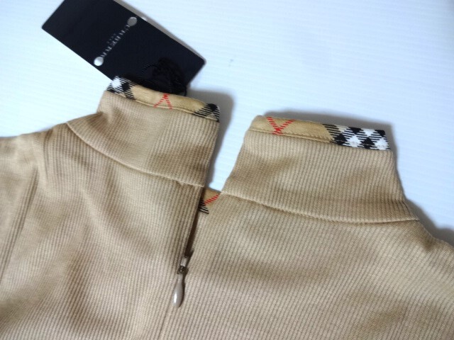 新品未使用 正規品 BURBERRY GOLF M 首回り 袖チェック縁取り