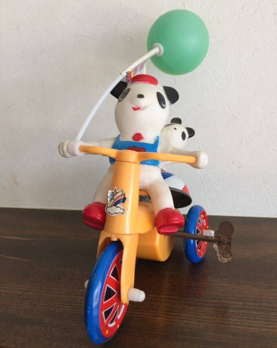 良品 ブリキ 玩具 おもちゃ パンダ親子 三輪車 手巻き 昭和 良品 ブリキ 玩具 おもちゃ パンダ親子 三輪車 手巻き 昭和