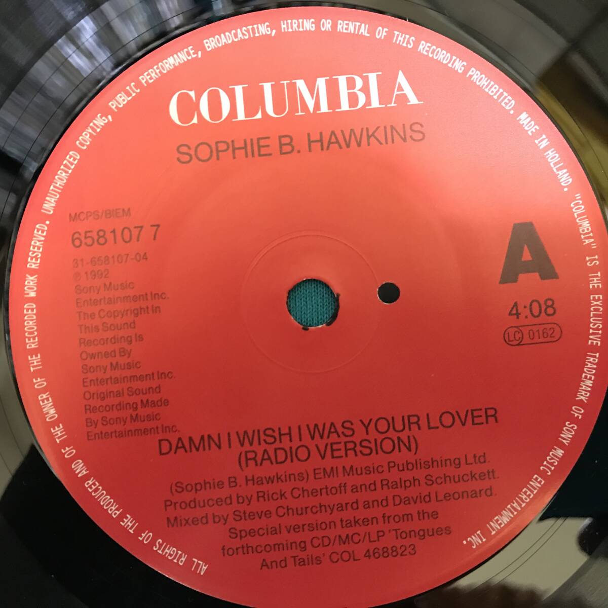 7” Sophie B. Hawkins / Damn I Wish I Was Your Lover UKオリジナル盤 Columbia  658107 7(その他)｜売買されたオークション情報、yahooの商品情報をアーカイブ公開 - オークファン 音楽