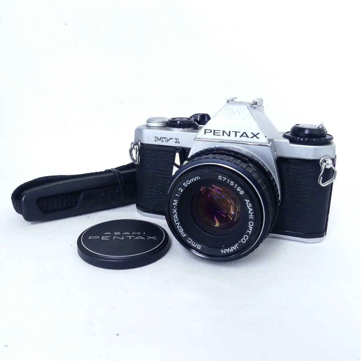 PENTAX ペンタックス MV1 + smc PENTAX-M 50mm F2 フィルムカメラ 空シャッターOK 現状品 USED /2409C