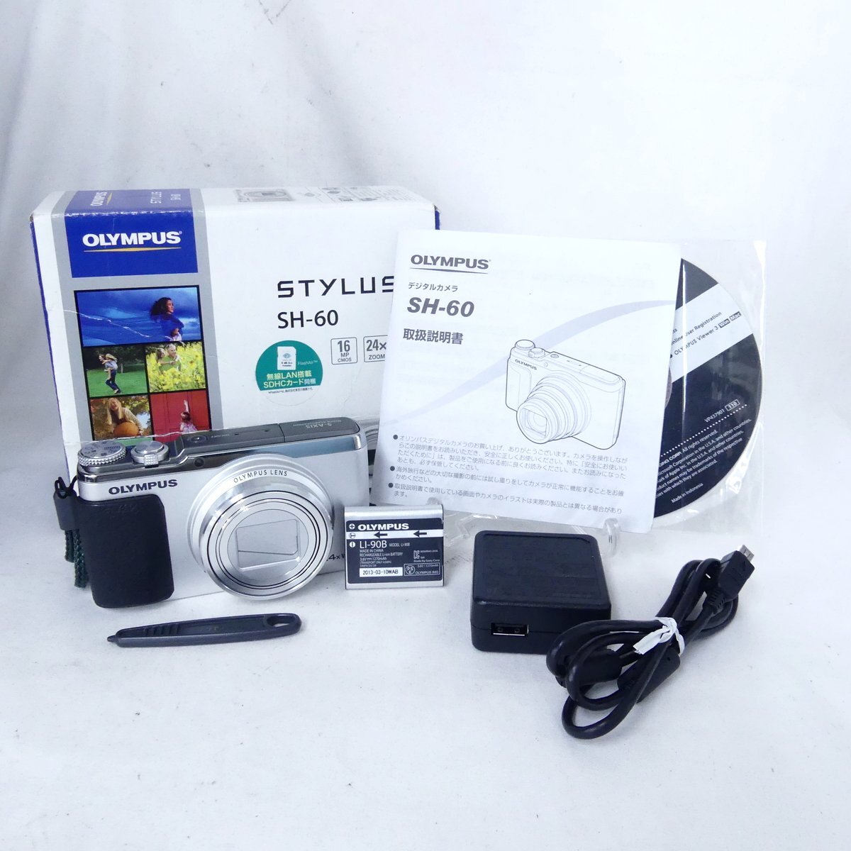 OLYMPUS オリンパス STYLUS SH-60 デジタルカメラ コンデジ 簡易動作OK USED /2409C