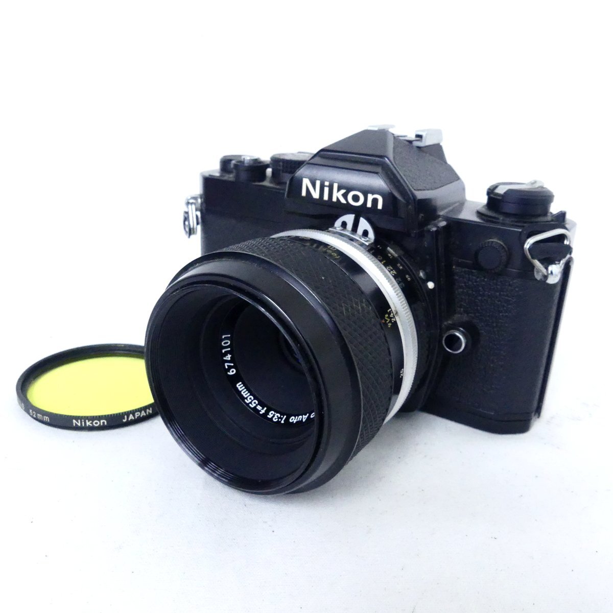 Nikon ニコン FM ブラック + Micro-NIKKOR-P Auto 55mm F3.5 フィルムカメラ 空シャッターOK USED /2409C