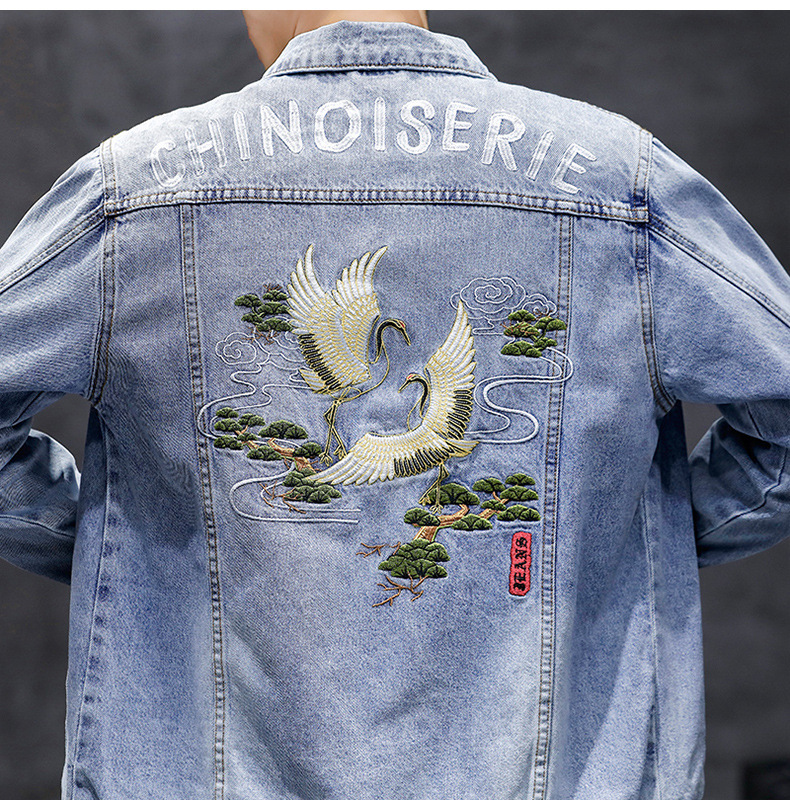 人気品 ジャンパー ブルゾンアウター 上品質刺繍デニムジャケットメンズ　Gジャン ジージャン デニム カバーオール M~5XL