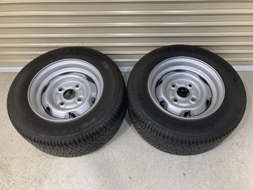 美品 バリ溝 ’22年製 トヨタ 純正 スチール 12.5インチ 6.75J +30 PCD114.3 4H グッドイヤー 225/50R12.5 2本 タウンエース 等 H1549