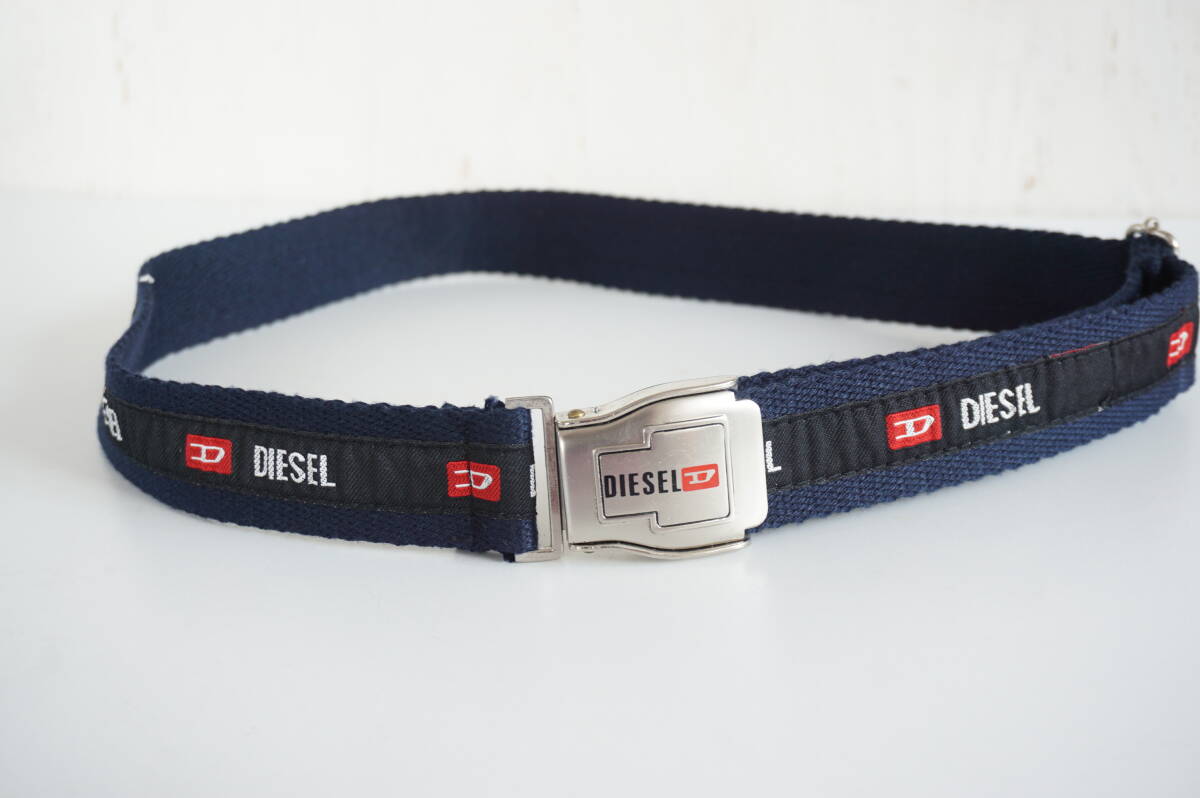 1円◇DIESEL ディーゼル*ロゴ布 ベルト*シートベルト金具 1円◇DIESEL ディーゼル*ロゴ布 ベルト*シートベルト金具