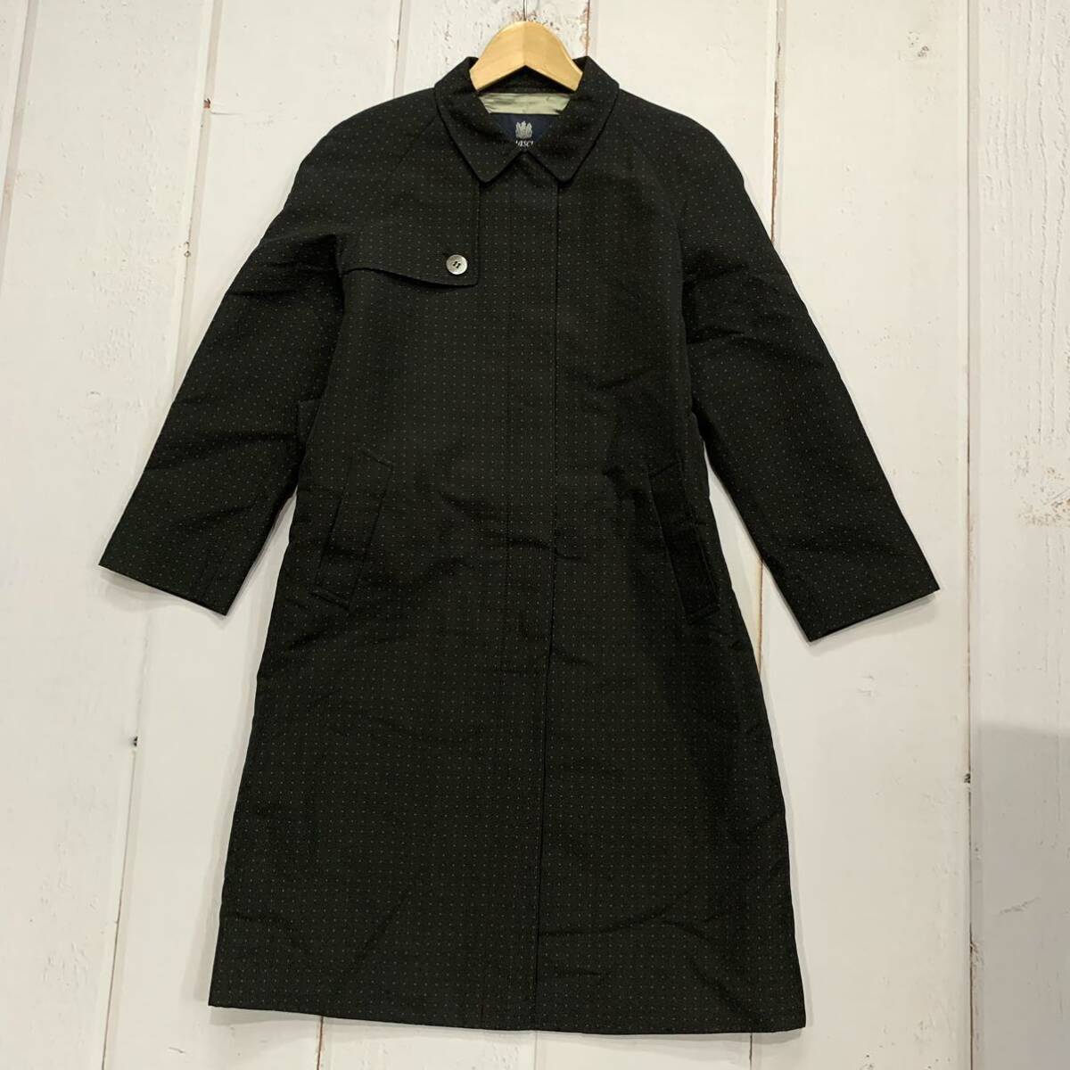 D ▼ 良品 / 洗練されたデザイン!! 'イングランド制' Aquascutum アクアスキュータム 英國制 比翼仕立て トレンチコート size:4 アウター
