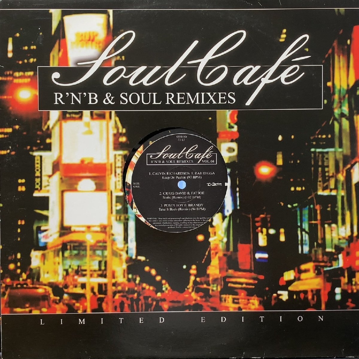 V.A. (Calvin Richardson, Craig David) / Soul Cafe R'N'B & Soul Remixes Vol. 04 12inch Vinyl record (アナログ盤・レコード)