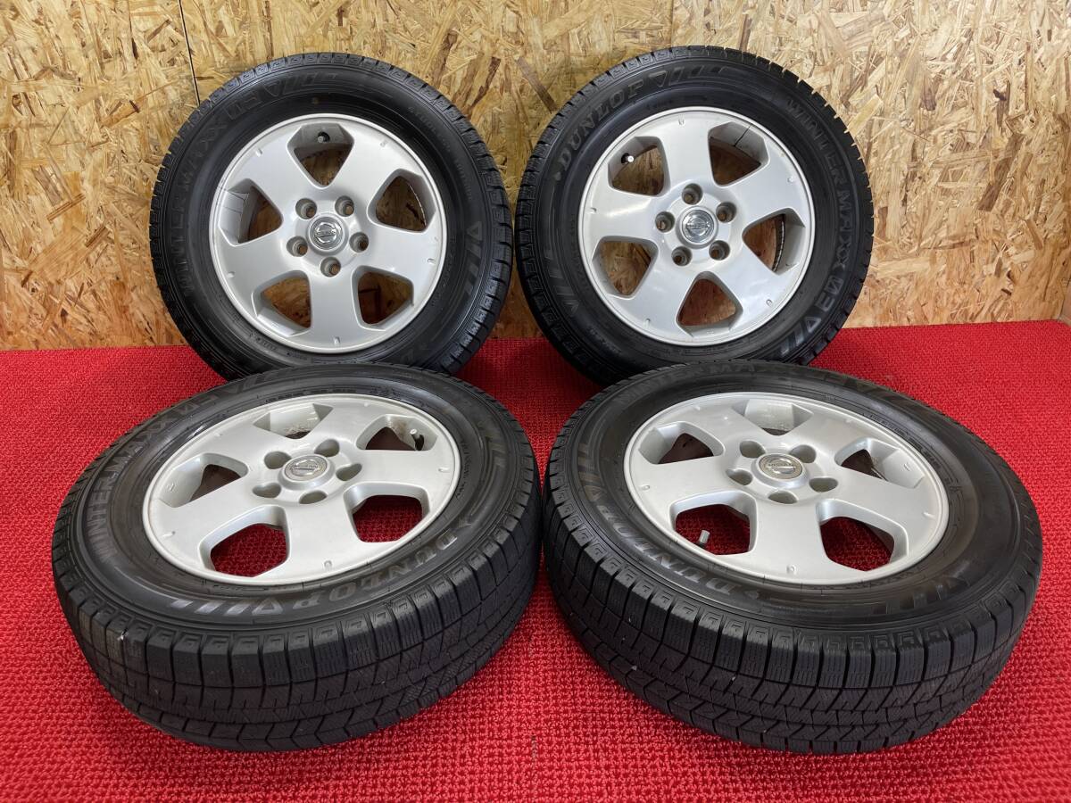 セレナ等に DUNLOP ダンロップ WINTERMAXX03 195/65R15 日産純正アルミ 15×5.5J 5H PCD114.3 売切!!