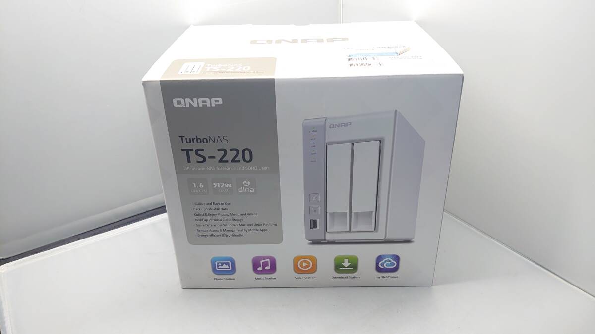 動作確認済み 美品 QNAP TURBONAS TS-220 2TB HDD搭載 (1TBx2)　HDD良好表示