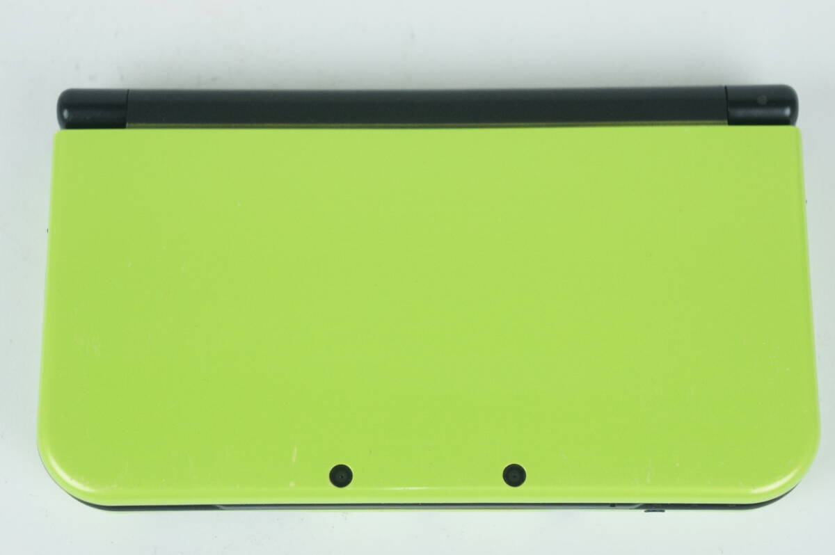 【動作品】new 3DS 本体 ライム ブラック Nintend 任天堂 中古 マイク難あり