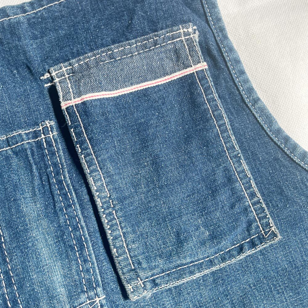 レア! 50's U.S. VINTAGE ヴィンテージ デニム エプロン DENIM APRON セルビッヂ SELVEDGE INDIGO インディゴ UNBRAND アメリカ ガチャポケ_画像4