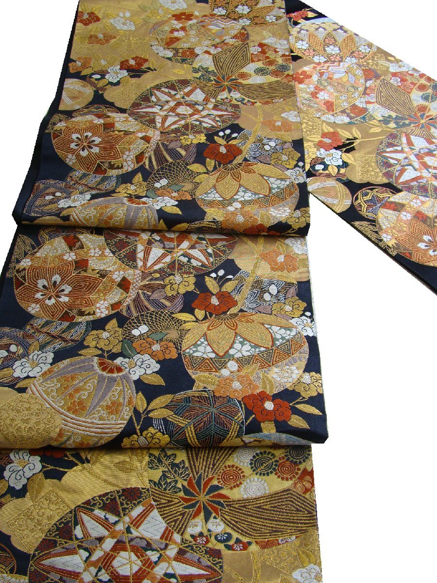  времена магазин сильно сниженная цена прекрасный товар кимоно с длинными рукавами * выходной костюм для запад . тканый двойной пояс obi натуральный шелк готовый Fs992